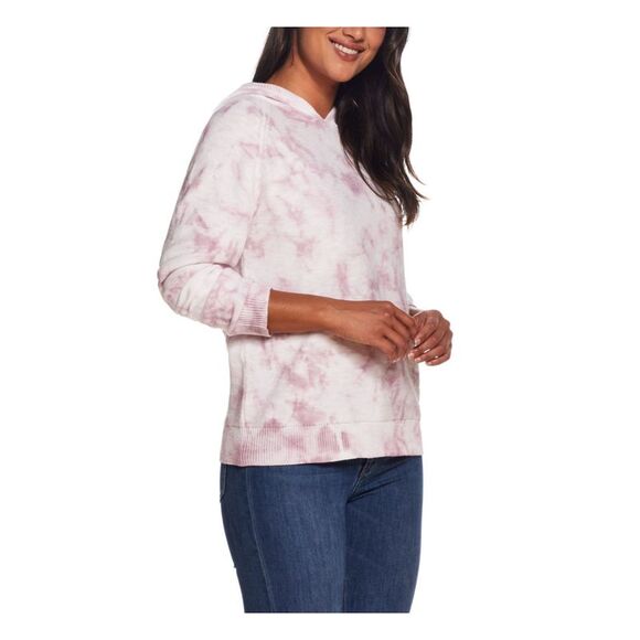 WEATHERPROOF VINTAGE Womens Purple Tie Dye Long Sleeve Hoodie Sweater XS - Picture 3 of 4